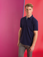 Mens classic fit contrast polo